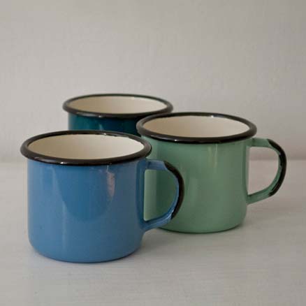 Goldfisch Emailebecher Campingtasse Tasse Emaile