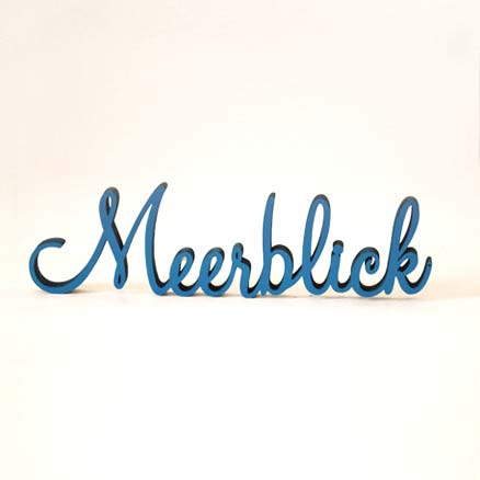 Goldfisch Spielzeug Meerblick Buchstaben Schriftzug