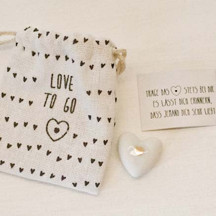Goldfisch Spielzeug Geschenke Love to go Herz Beutelchen